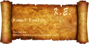 Kampf Evelin névjegykártya